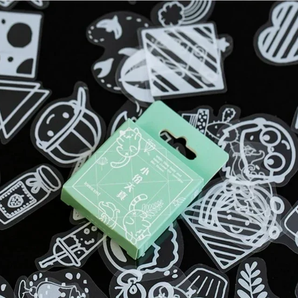 Stickerdoosje | Cartoon stickers | Transparant