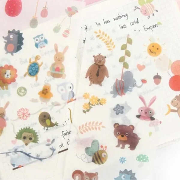 6 vellen washistickers | Kinder Cartoonstickers