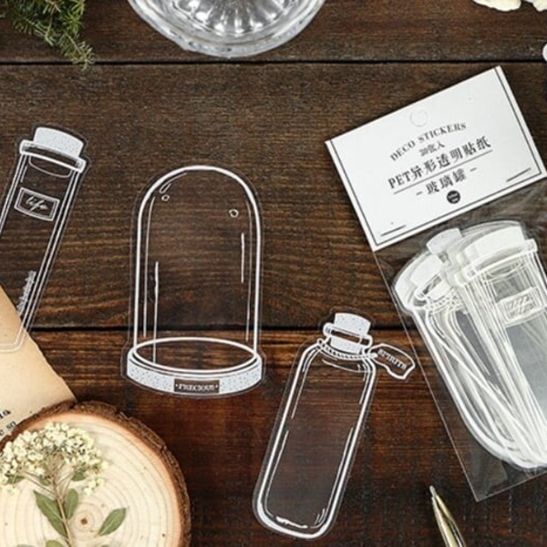 PET-stickers | Reageerbuisjes | Transparant