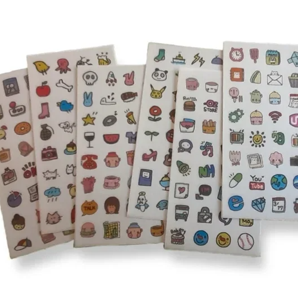 6 vellen washistickers | Eten en Drinken | Cartoon