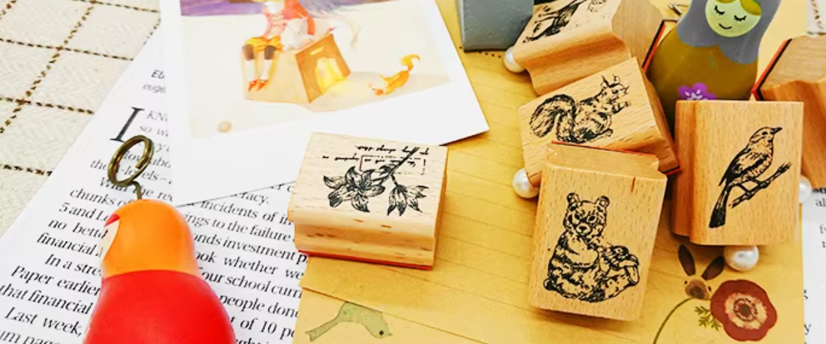 Houten stempels / Stempel - stempelkussens- sjablonen en verf | Geert & Ko