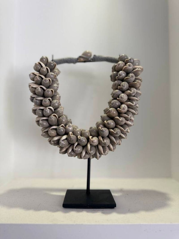 Schelpenketting op voet