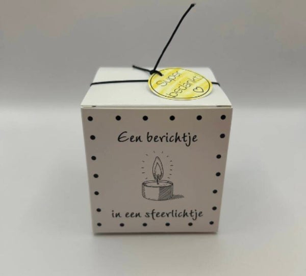 Een berichtje in een sfeerlichtje | Super bedankt