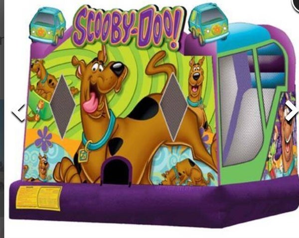 Scooby Doo combo castle  With slide and basket ball hoop 6x6m, holds 16 children or 6 adults  250 for 8 hours or 300 for over night