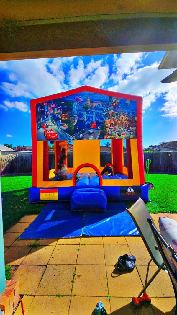 Cars castle 4m × 4m  Suits 1-8 year olds  $170 (8 hours) $220 ( over night