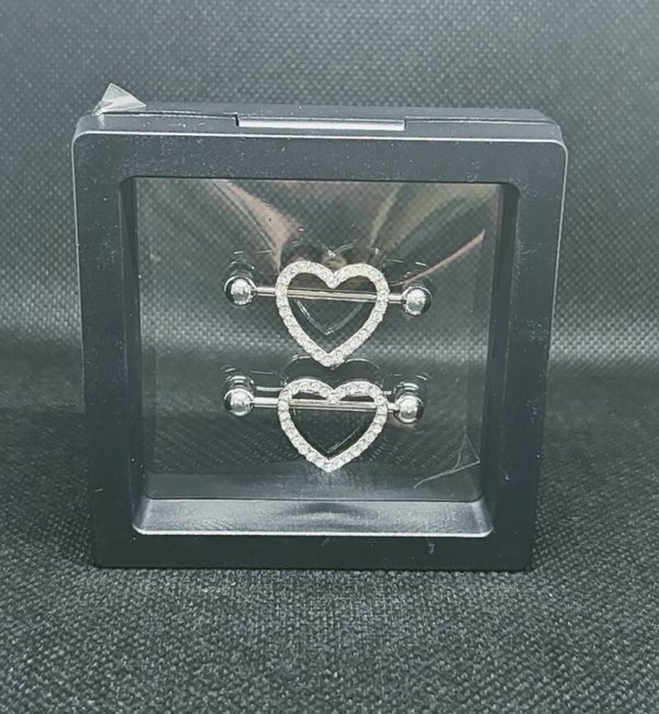 Heart nipple bars