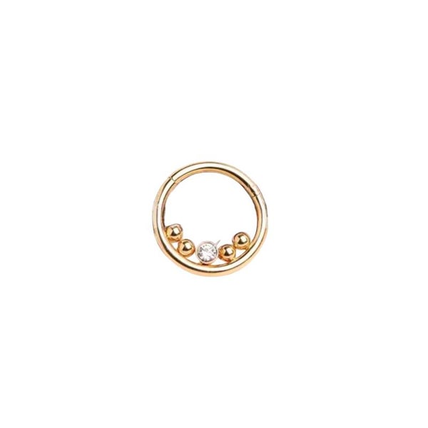 Gold ball detail clicker ring