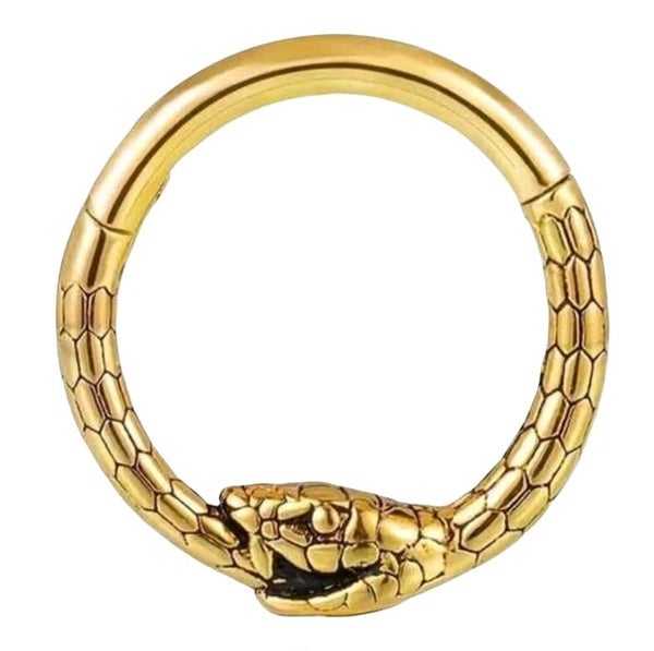 Gold snake hoop
