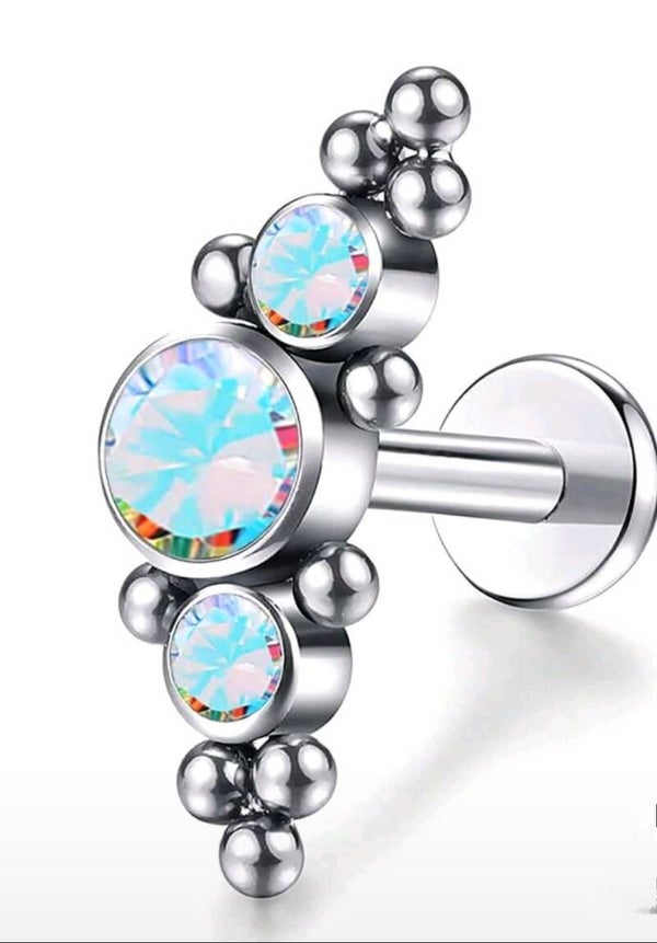 AB Crystal Cluster Labret