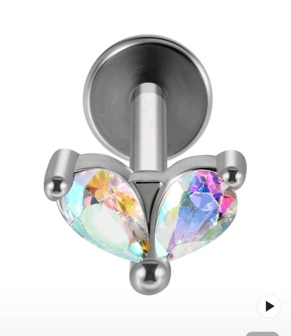 AB Crystal Labret Bar