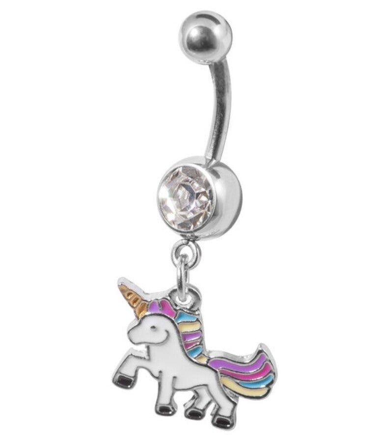 Unicorn Dangly Belly Bar