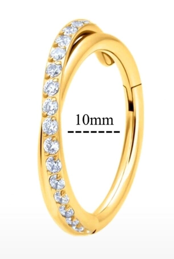 Diamond twist hinged rings