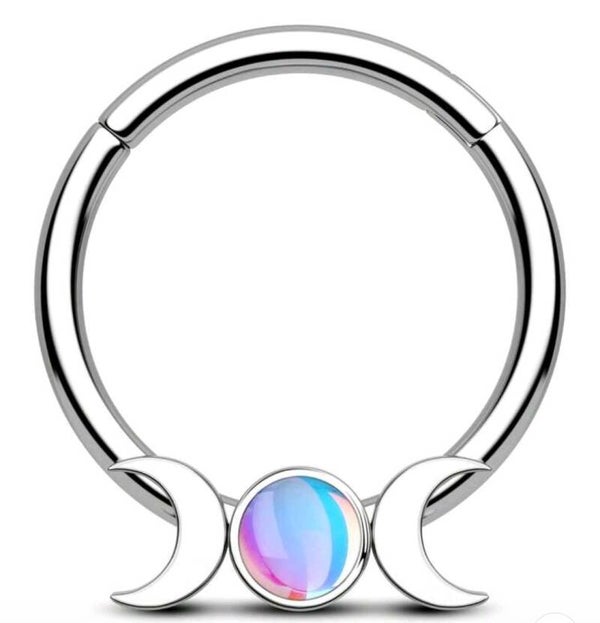 Moon colour change clicker ring