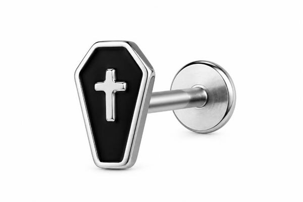 Black coffin labret