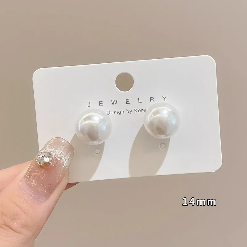 14mm-Perle Stud Boucles D'oreilles
