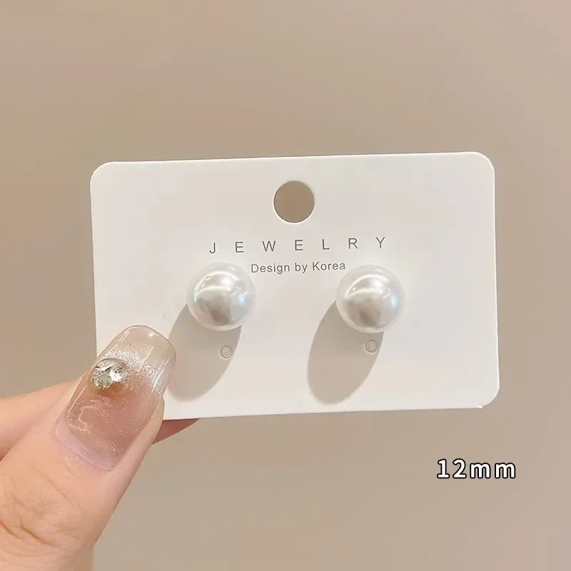 12mm-Perle Stud Boucles D'oreilles