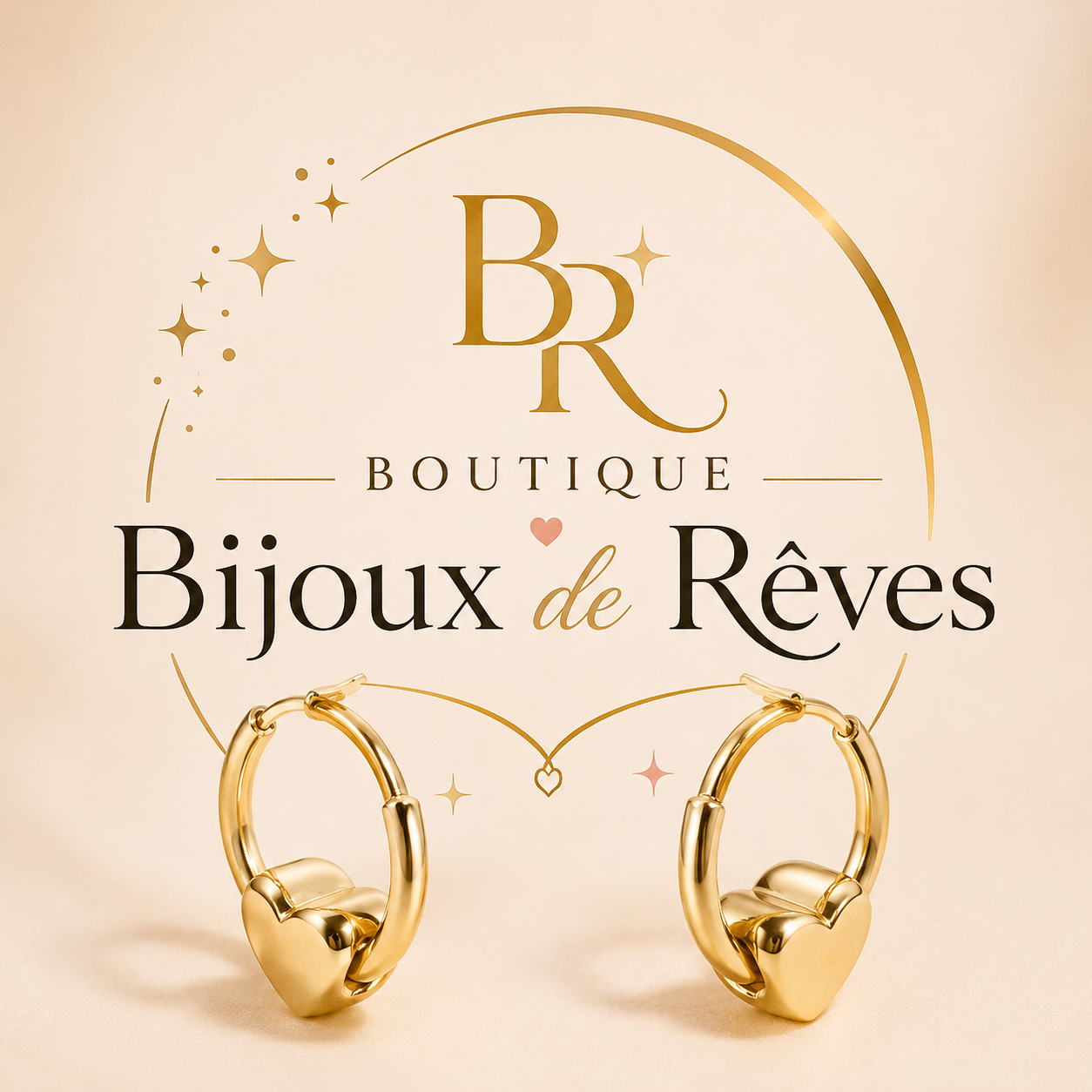 Boucle D'oreilles Forme De Cœur