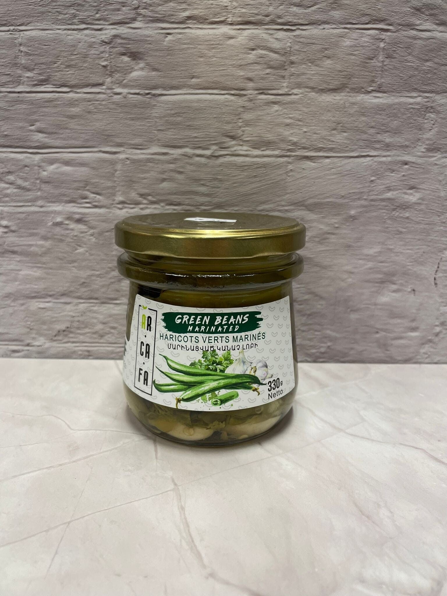 Ingelgede groene bonne salade Սալաթ կանաչ լոբիով  Салат с зеленой фасолью 300gr