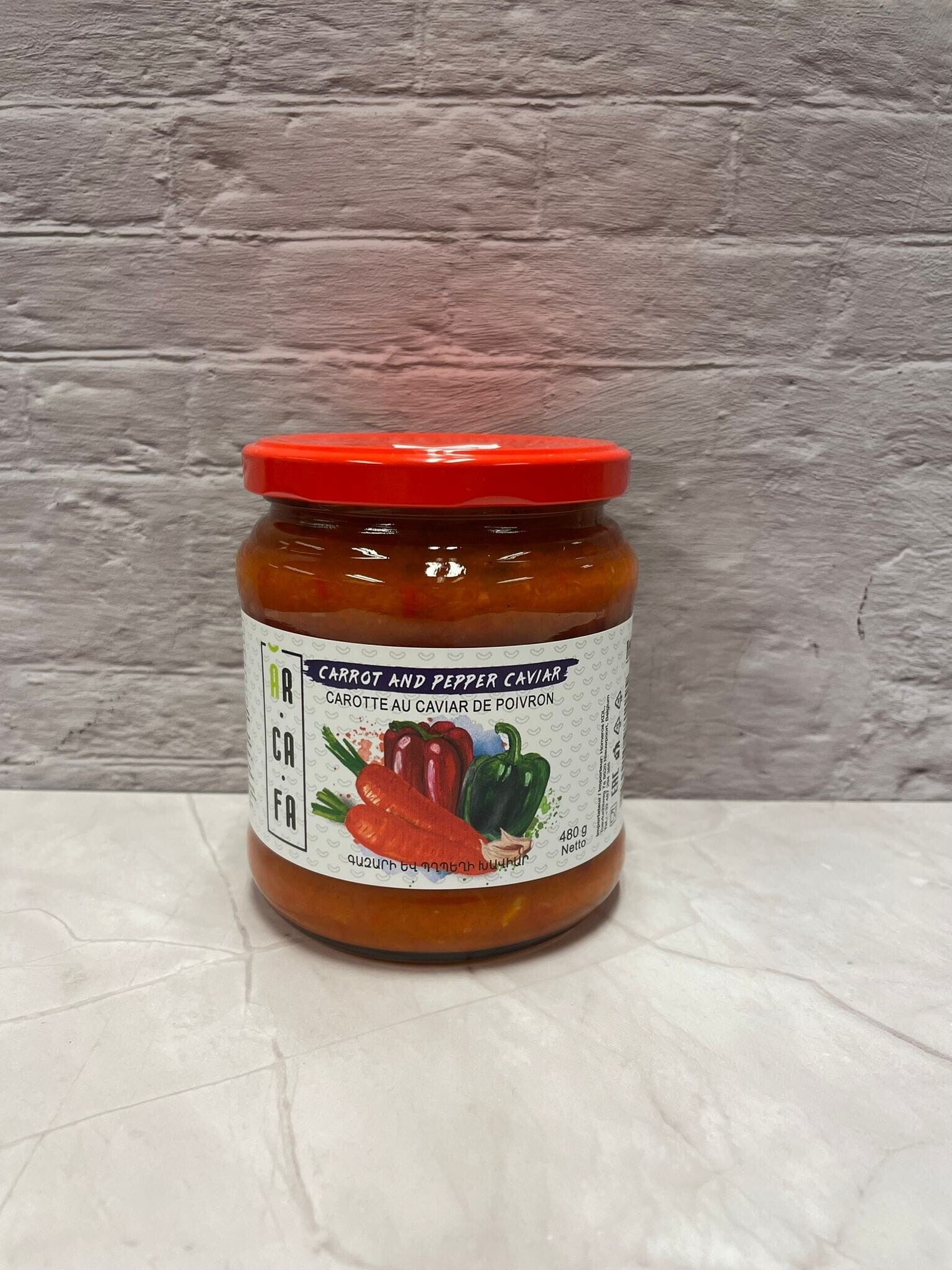 Wortel en peperkaviaar Գազարի և պղպեղի խավիար Морковно-перечная икра  440gr