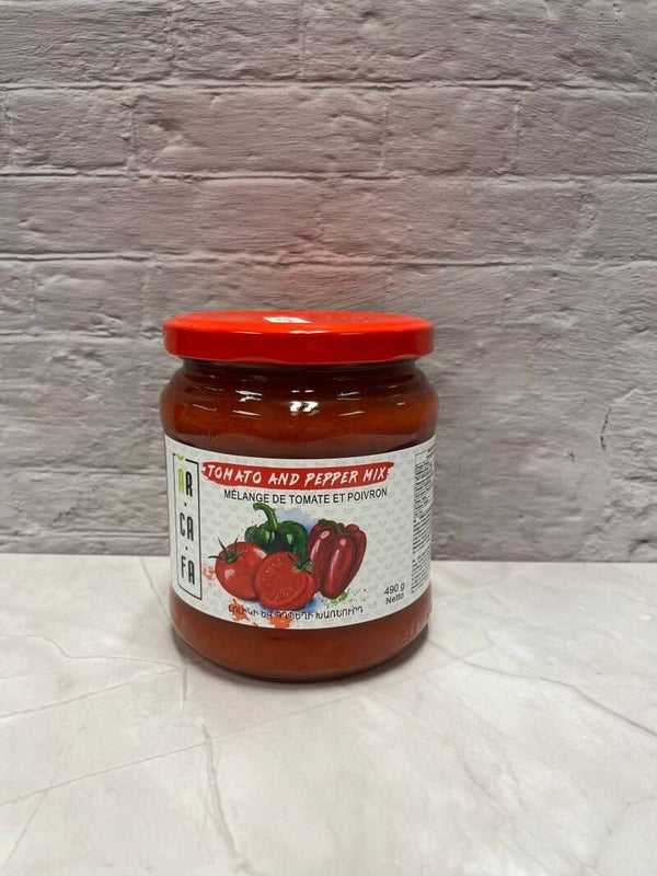 Halffabrikaat van paprika en tomaat Պղպեղի և լոլիկի կիսաֆաբրիկատ Полуфабрикат из болгарского перца и томатов  440gr