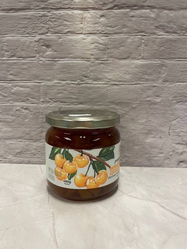 Witte kersen in siroop Սպիտակ կեռասի մուրաբա Варенье из белой черешни 480 gr