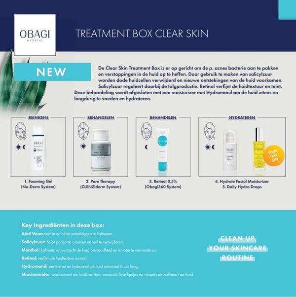 Treatment box clear skin