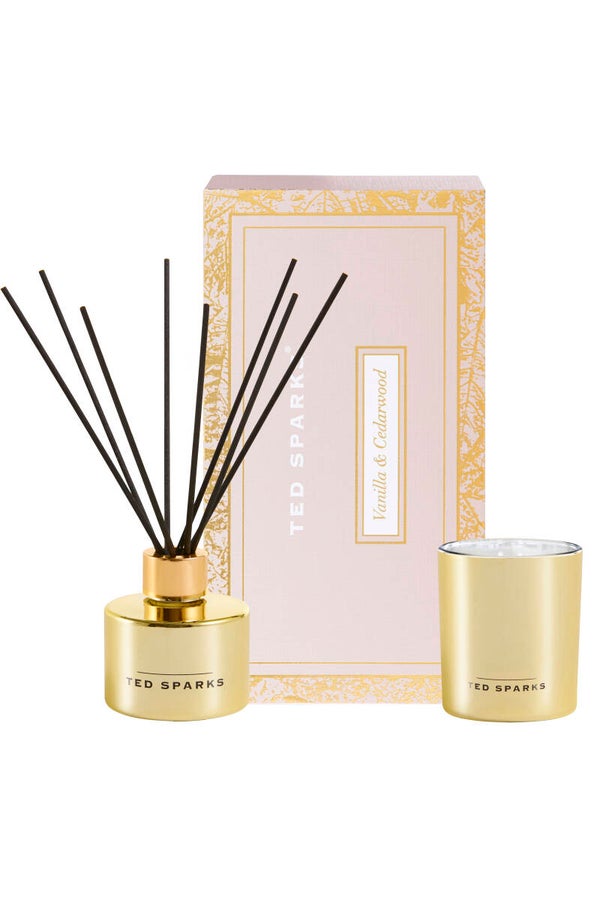 Ted Sparks Candle & Diffuser Gift Set - Vanille & Cederwood