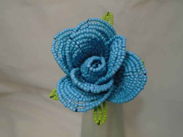 Blue single stem rose