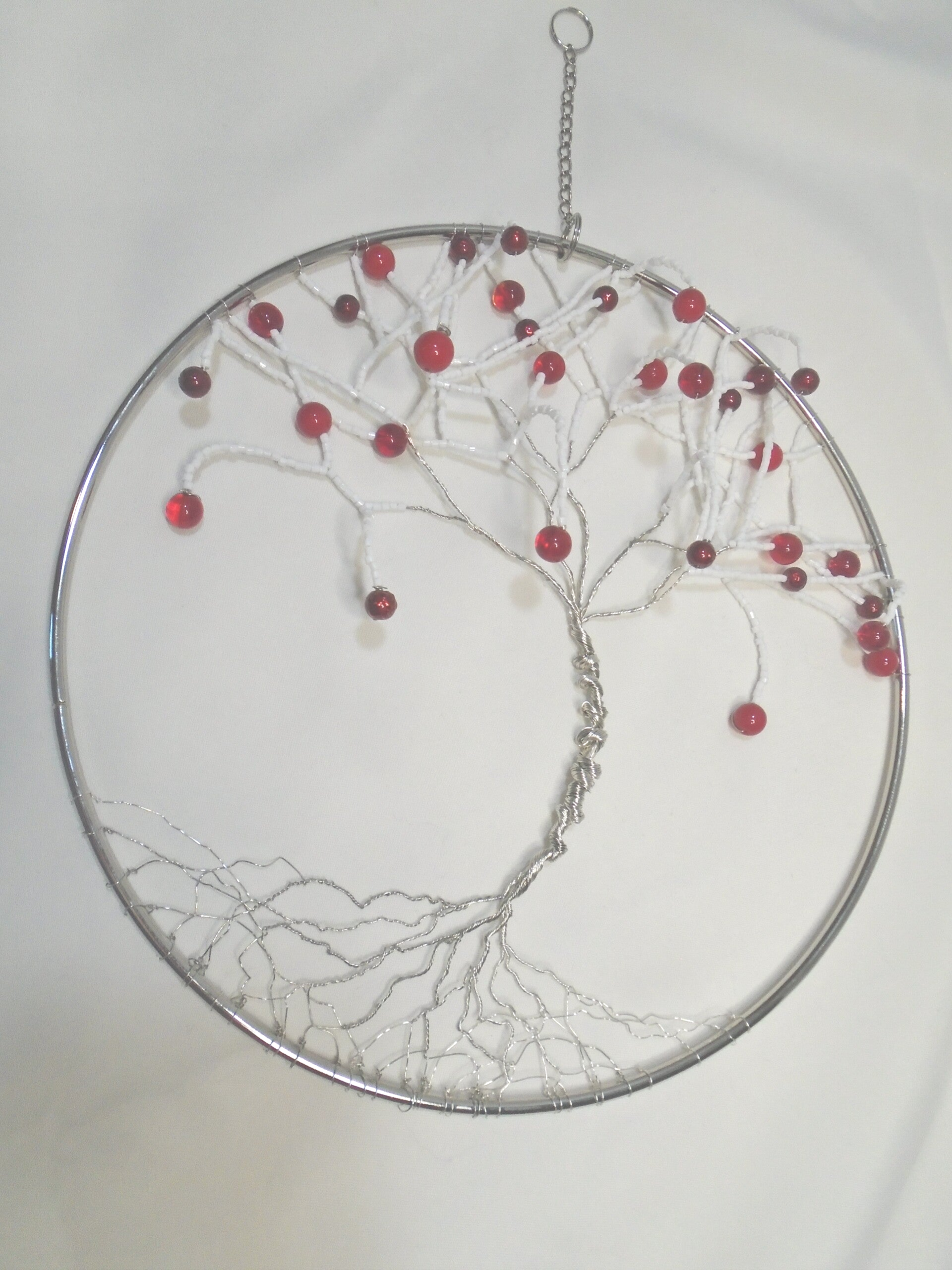 Tree of life mobile - white & red