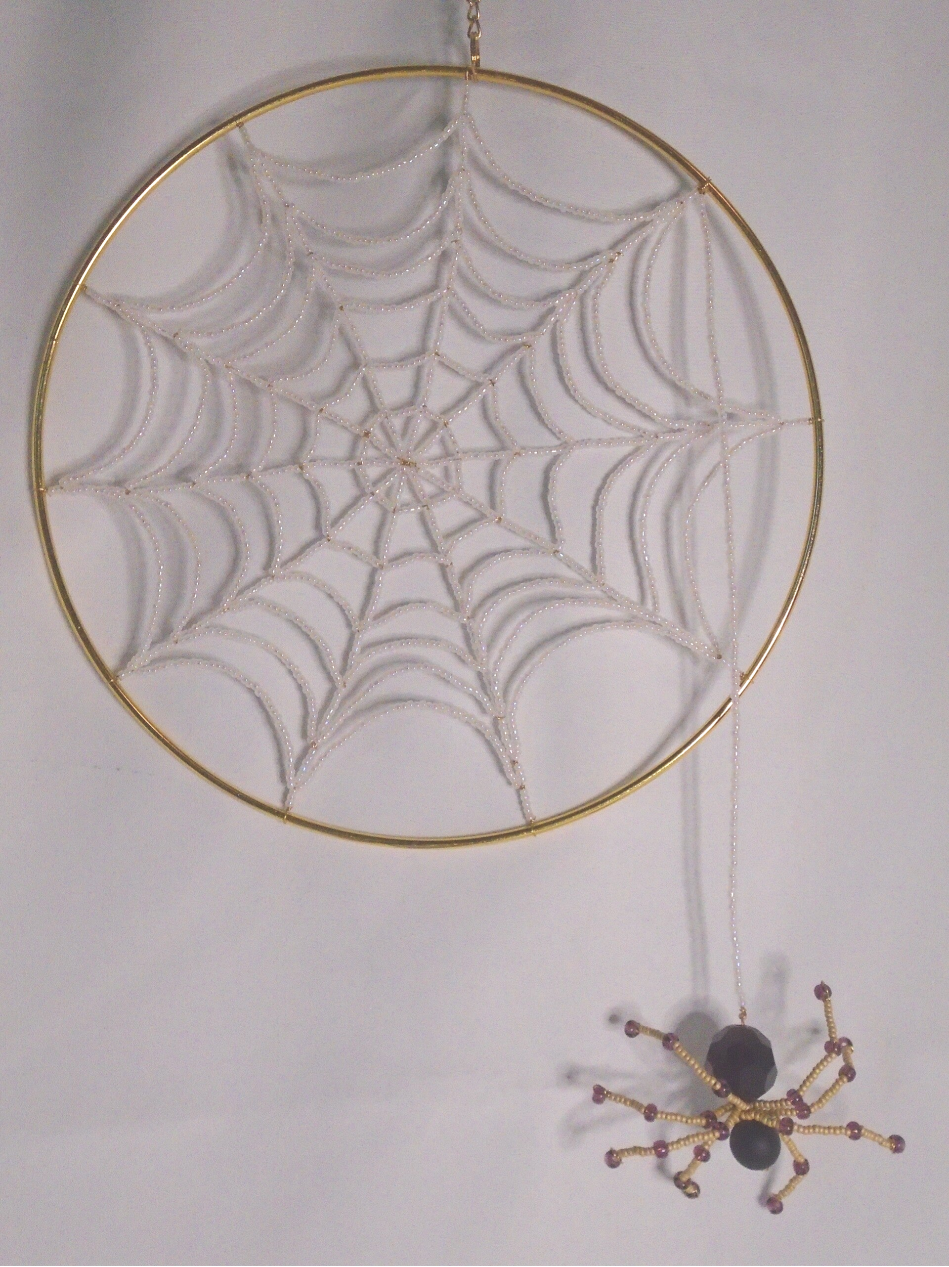 Beaded spider web
