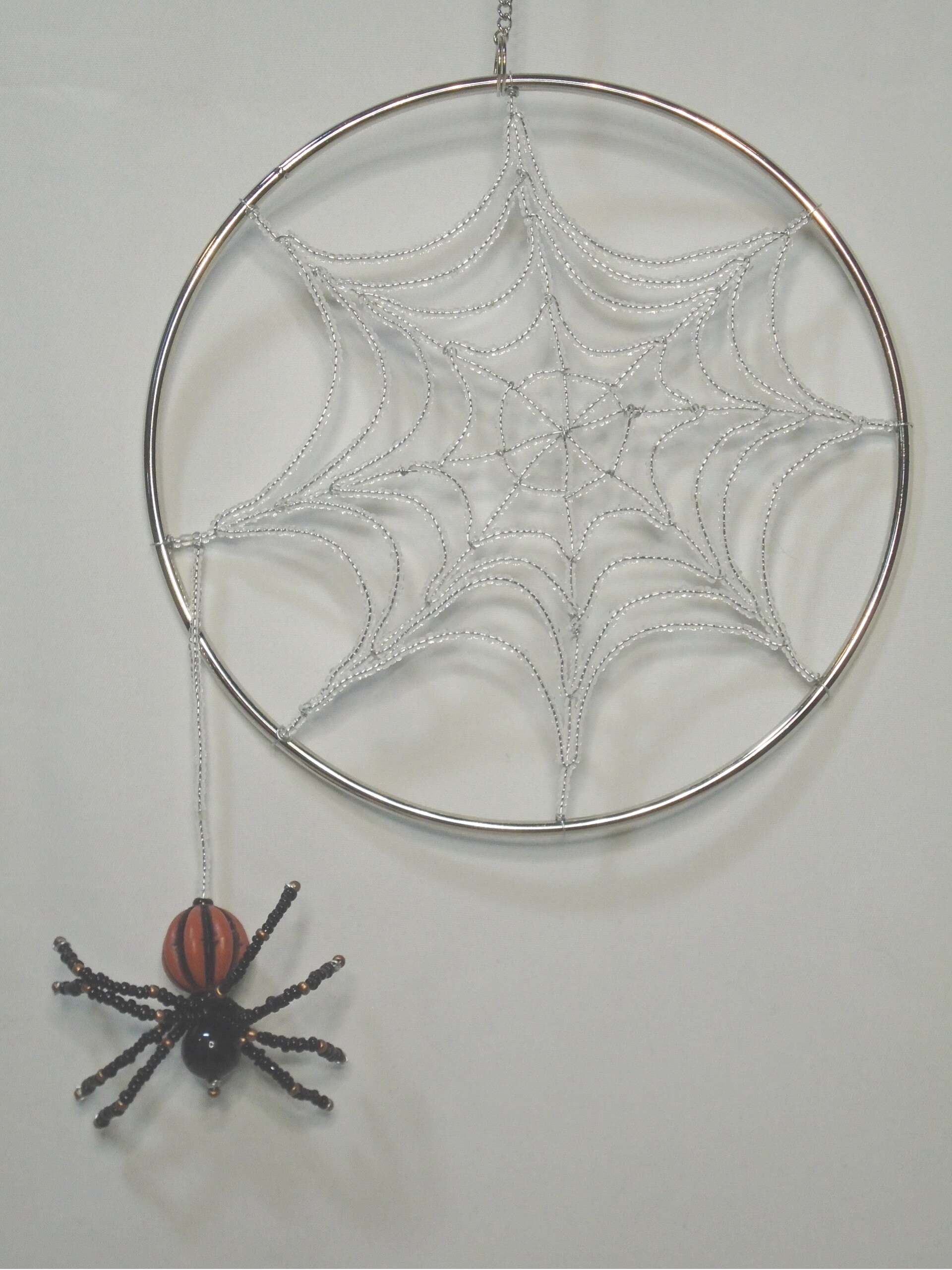 Beaded spider web