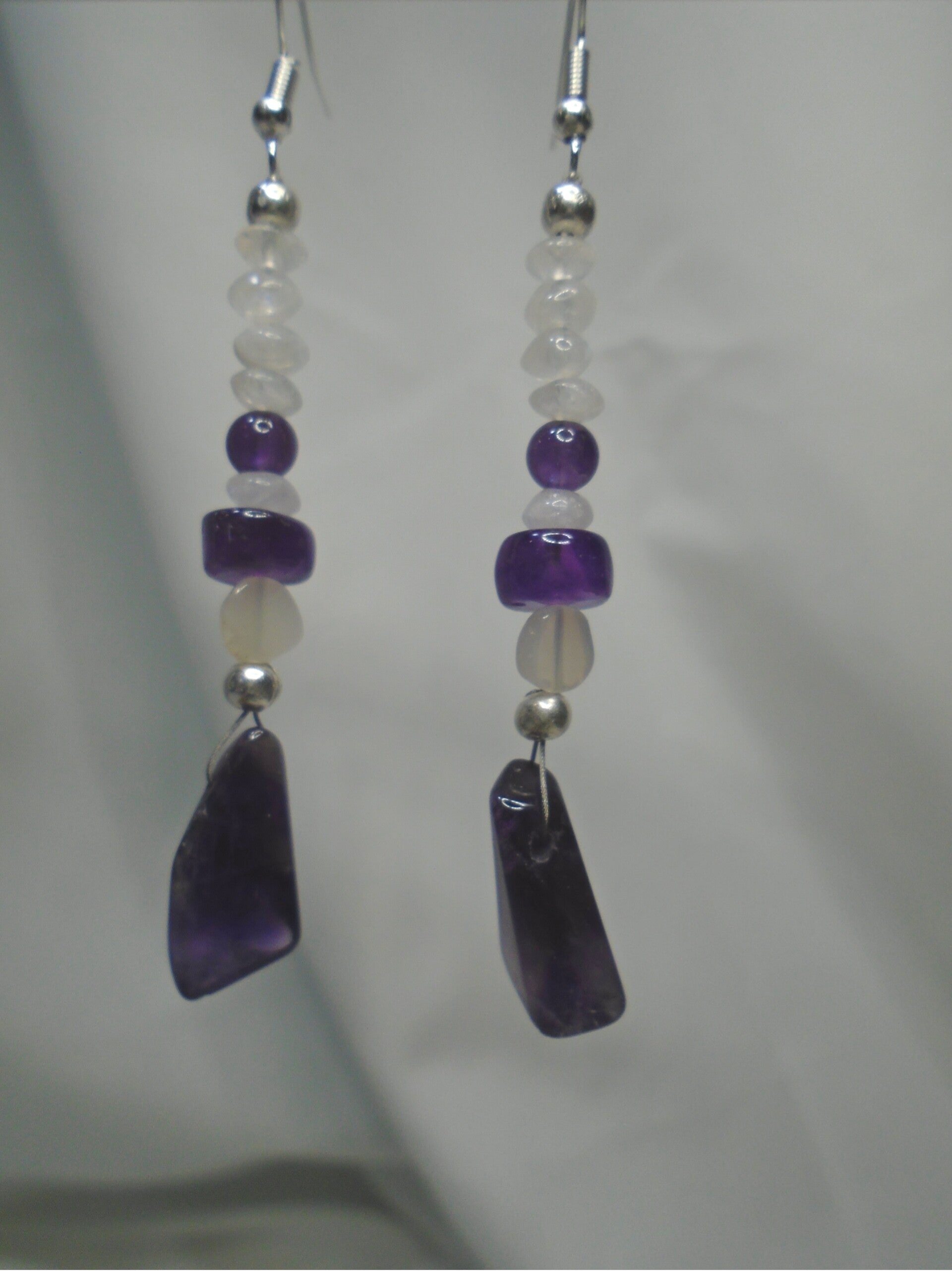 Amethyst & moonstone earrings