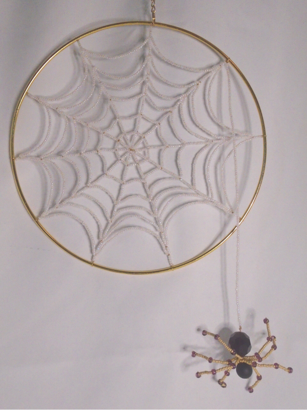 Beaded spider web