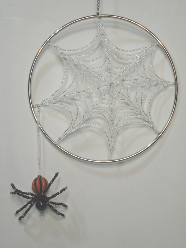 Beaded spider web