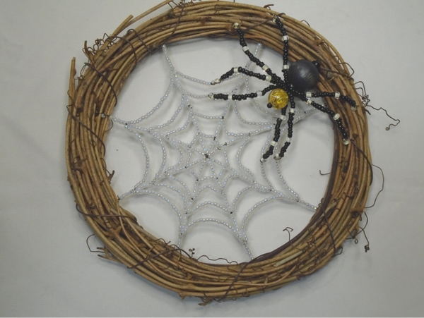 Beaded spider web