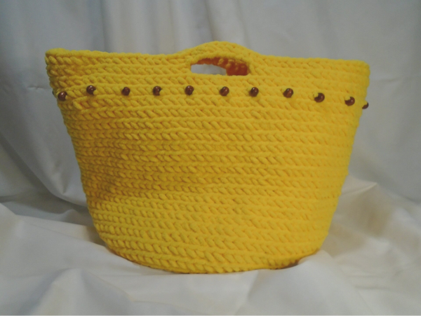 Crocheted tote bag