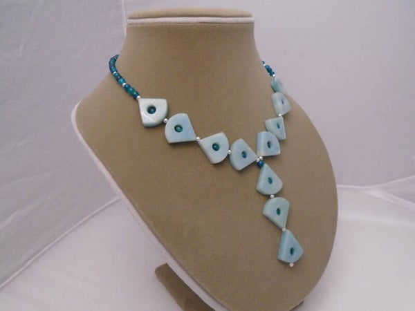 Amazonite & green jasper necklace