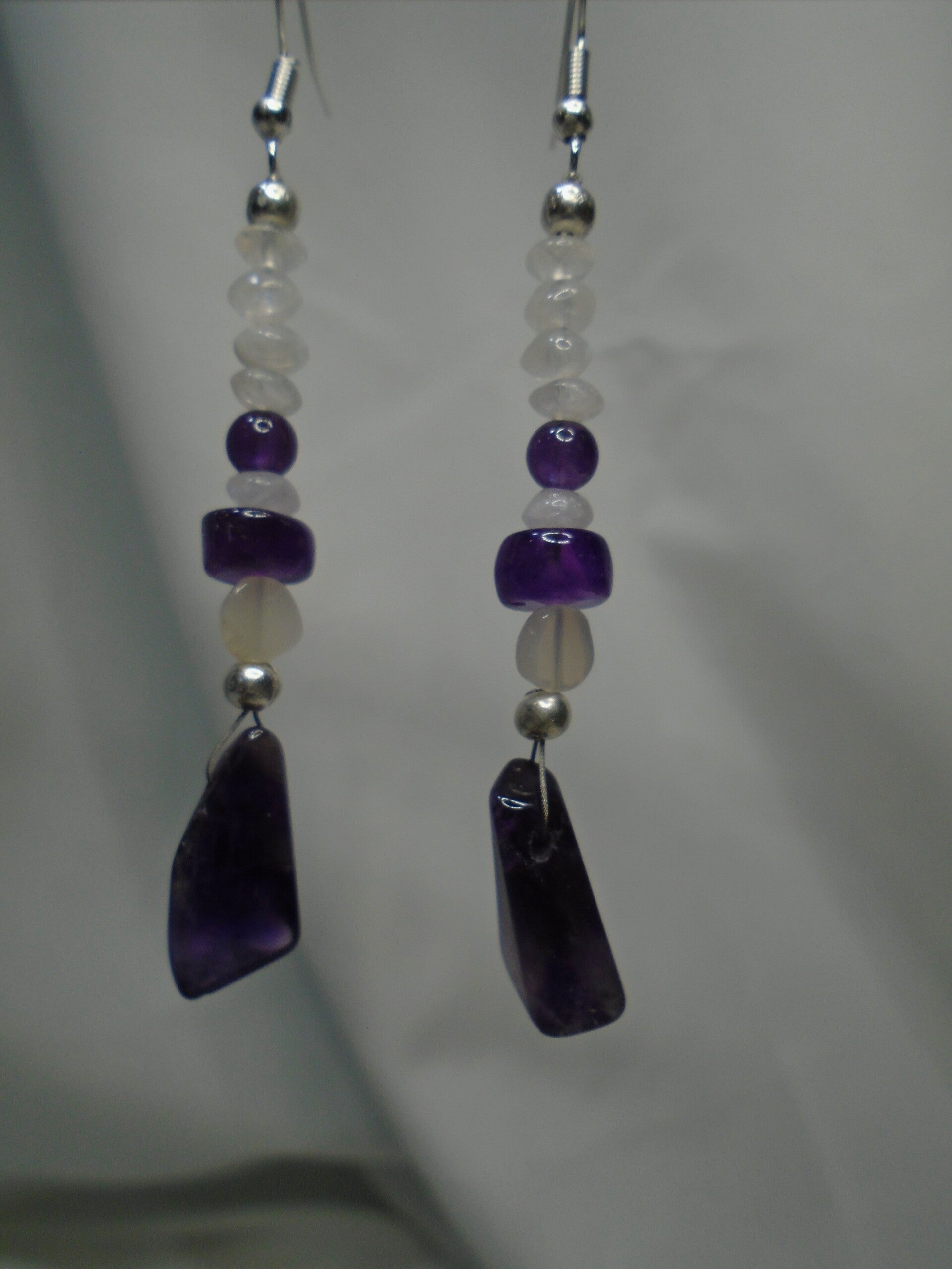 Amethyst & moonstone earrings