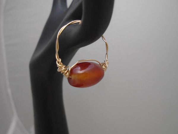Red agate ring