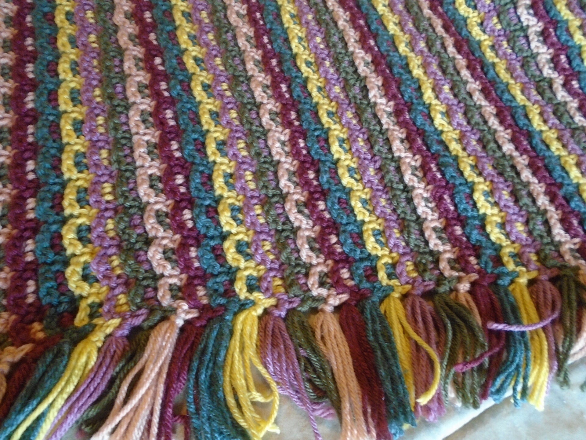 Textured Stripe Afghan