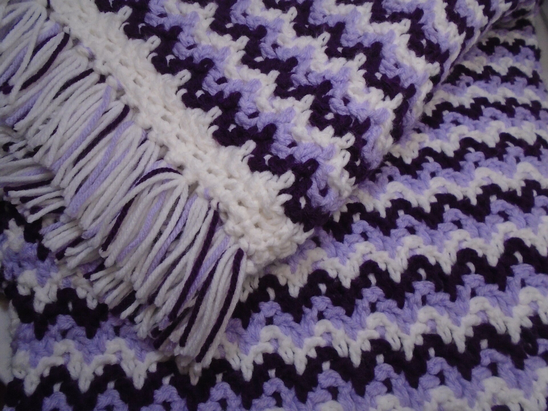 Purple cozy throw blanket