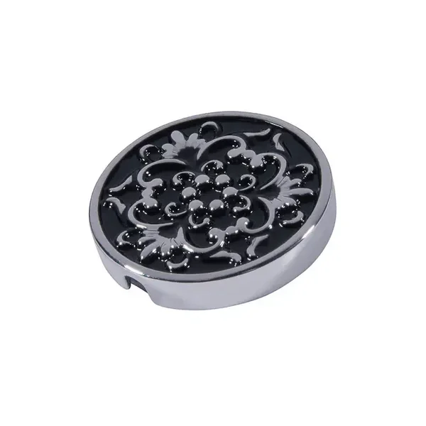 Bouton 21 mm avec motif baroque "BLACK BAROQUE"