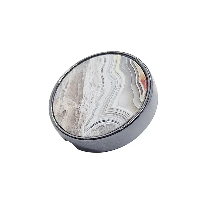 Bouton 21 mm Agate Crazy Lace