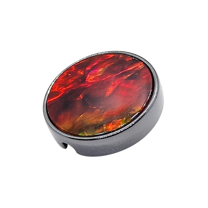 Bouton 21 mm Ammolite Quartz