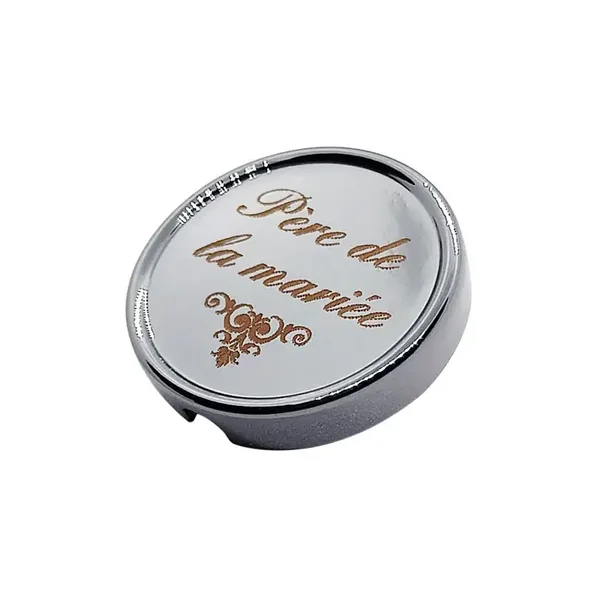 Bouton 21 mm Métal - avec gravure laser