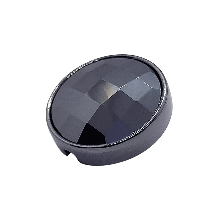 Bouton 21 mm Hématite à facettes