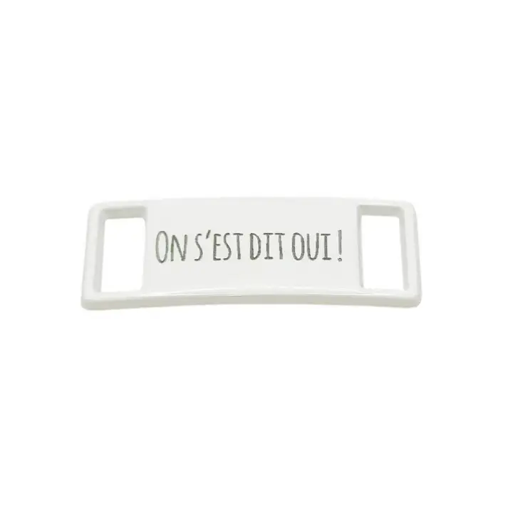 Boucles de lacets blanches - avec gravure laser