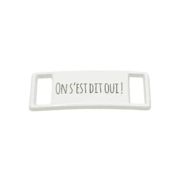 Boucles de lacets blanches - avec gravure laser