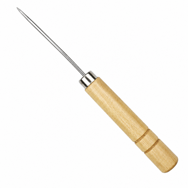 Poinçon 2mm de diamètre avec manche en bois