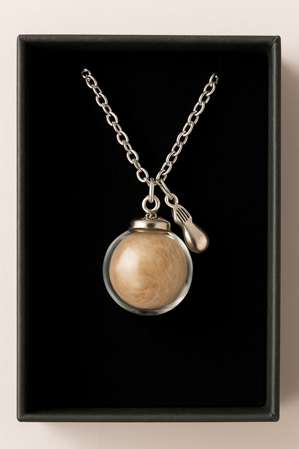 Tierhaarschmuck Glaskugel